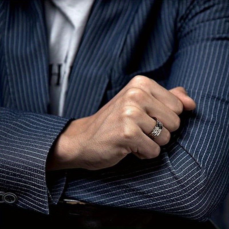 16pcs fashionable and   steel ring set rotatable suitable for men and women suitable for daily matching and festivals Product details 6