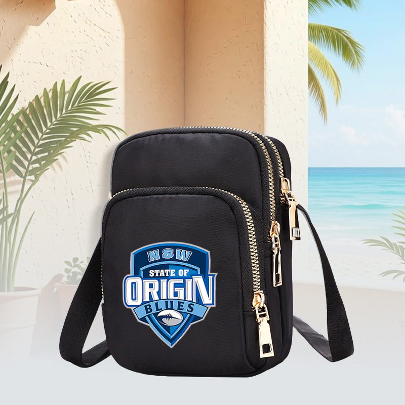 TEMU 1pc Printed Crossbody Bag, Sports Chest Bag, Large-capacity Storage Bag, Zipper Closure, Thickened Shoulder Strap, Multiple Compartments,