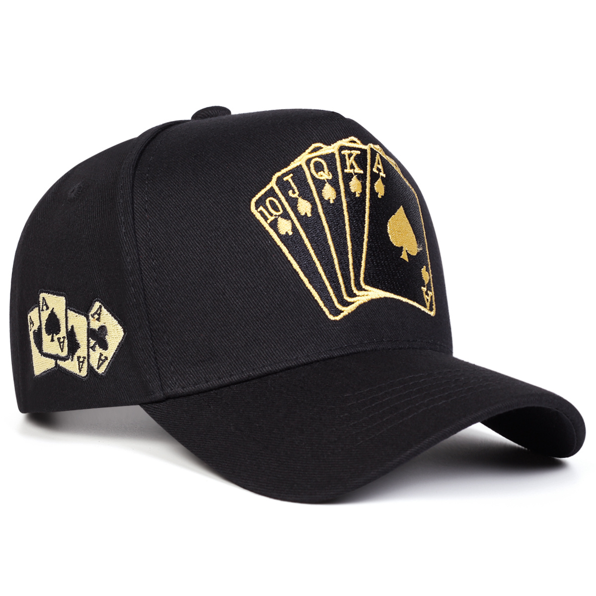 TEMU 1 Men' Poker Embroidered Baseball , Outdoor Adjustable Hat, Suitable For Spring And Autumn , Travel, Beach Parties