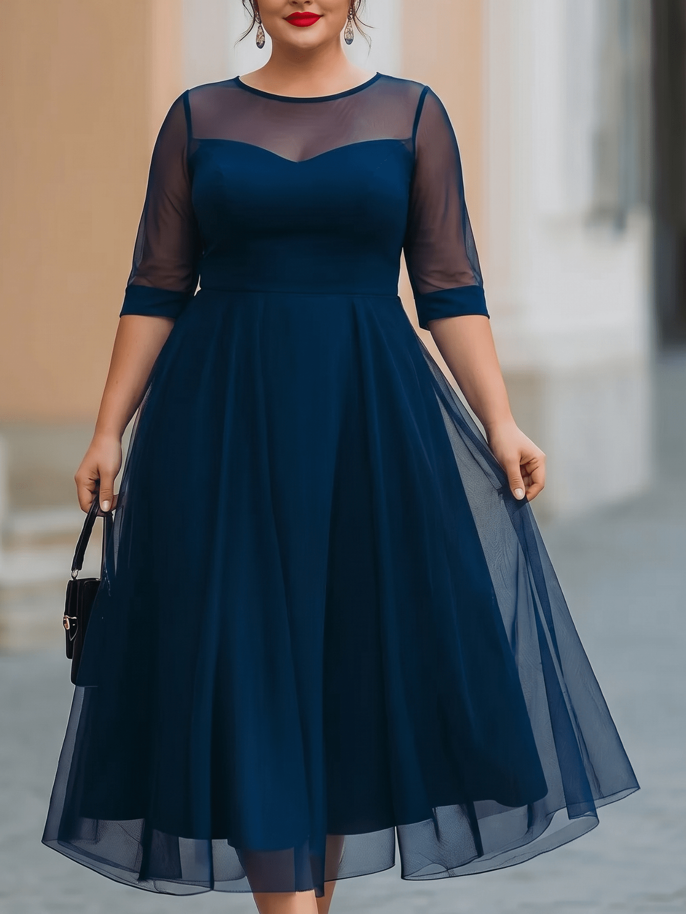 plus size formal dresses with sleeves