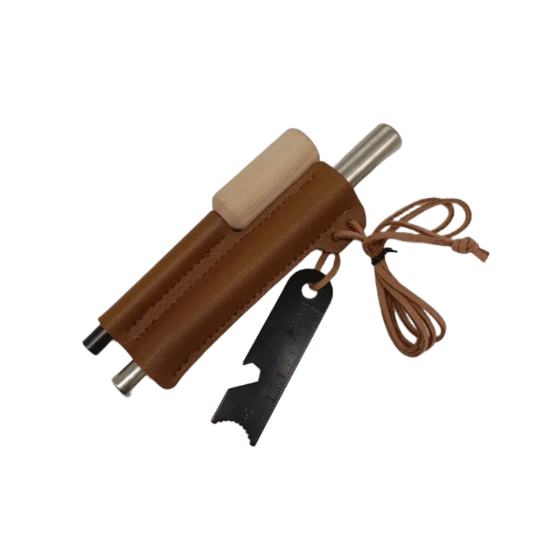 3pcs Fire Starter Kit With Magnesium Fire Starter & Flint Steel - Retractable 5-section Blow For Fire Ignition - Survival Camping Tools Suitable For Hiking, Backpacking, Bushcraft (no /)