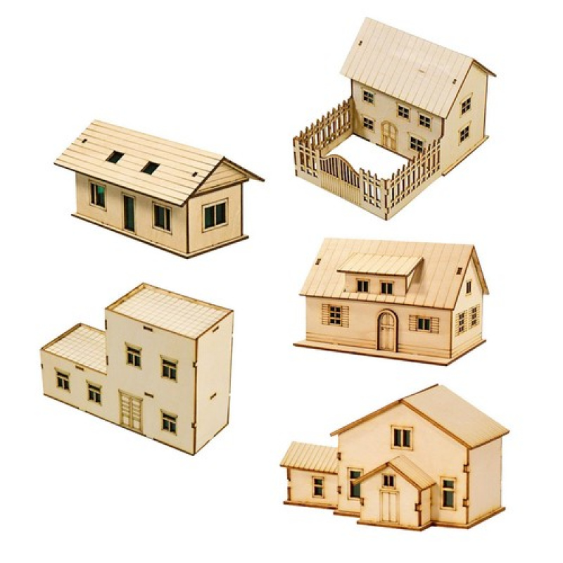 Miniature Wooden House for Sandboxes and Decoration