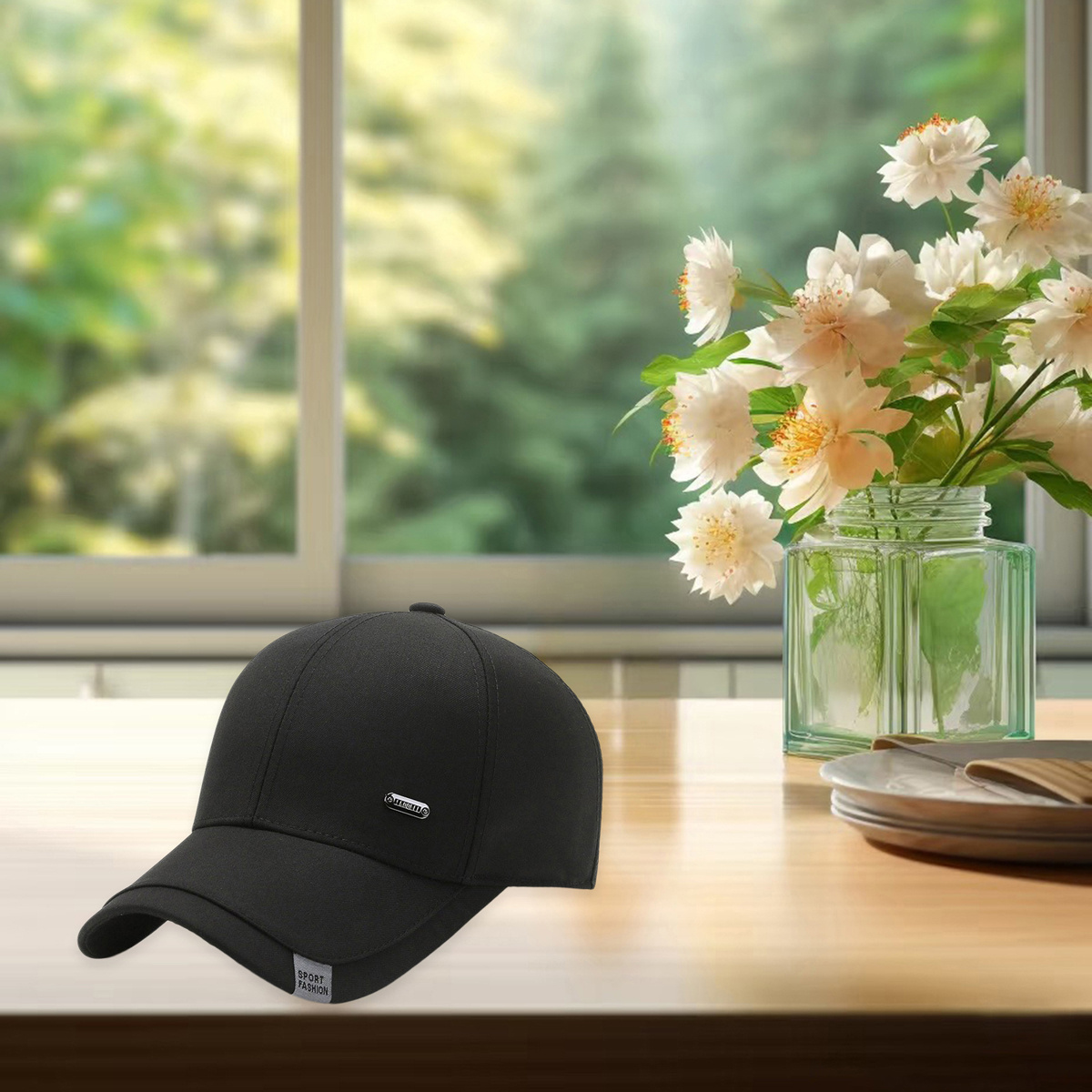 Casquette de baseball pour homme avec motif de lettres ajustable, bonnets de papa parfaits pour le printemps et l'été.