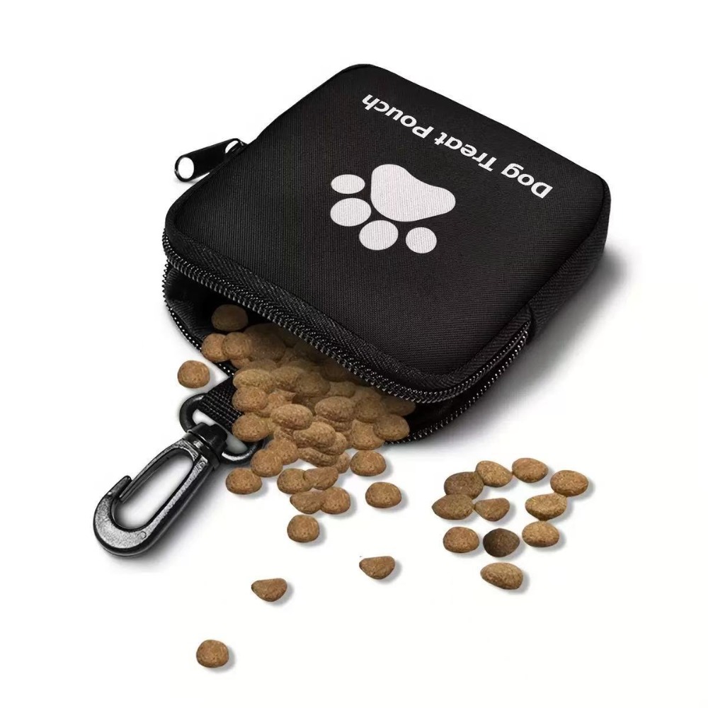 TEMU Personalized Dog Training Pouch - Name/text & Paw Print Design ( Options) - Leak-proof Pvc Portable Treat & Snack Holder With Paw Print Labeling