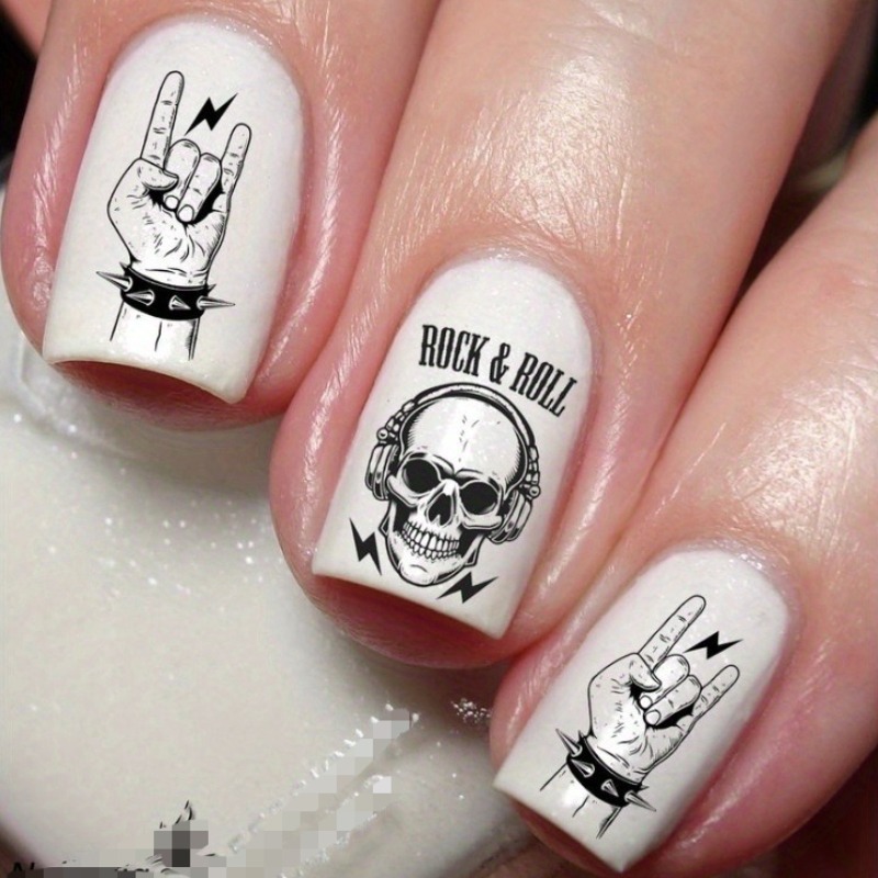 Image of 1pc Rock Music Nail Stickers