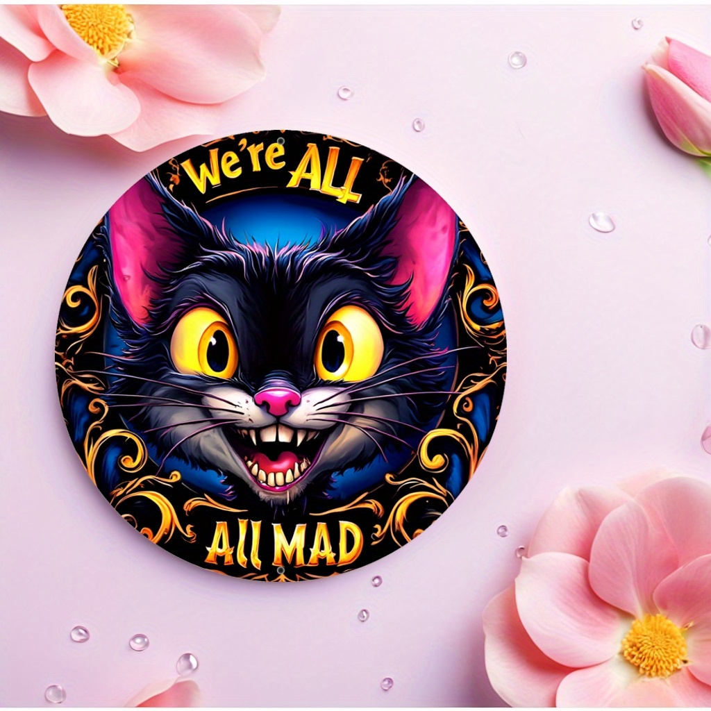 Lustiges Metallschild Aus Aluminium Mit Katzenmotiv, 30,5x30,5 Cm, Wasserfest Für Innen & Außen