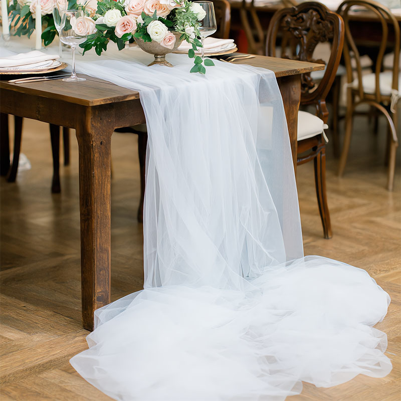 TEMU 1 Rouleau de 100 Yards de Tissu Tulle Ultra-Long Élégant - Douce, Idéal pour Décoration de Plafond de Mariage, Fête d'Anniversaire, Art d'Église
