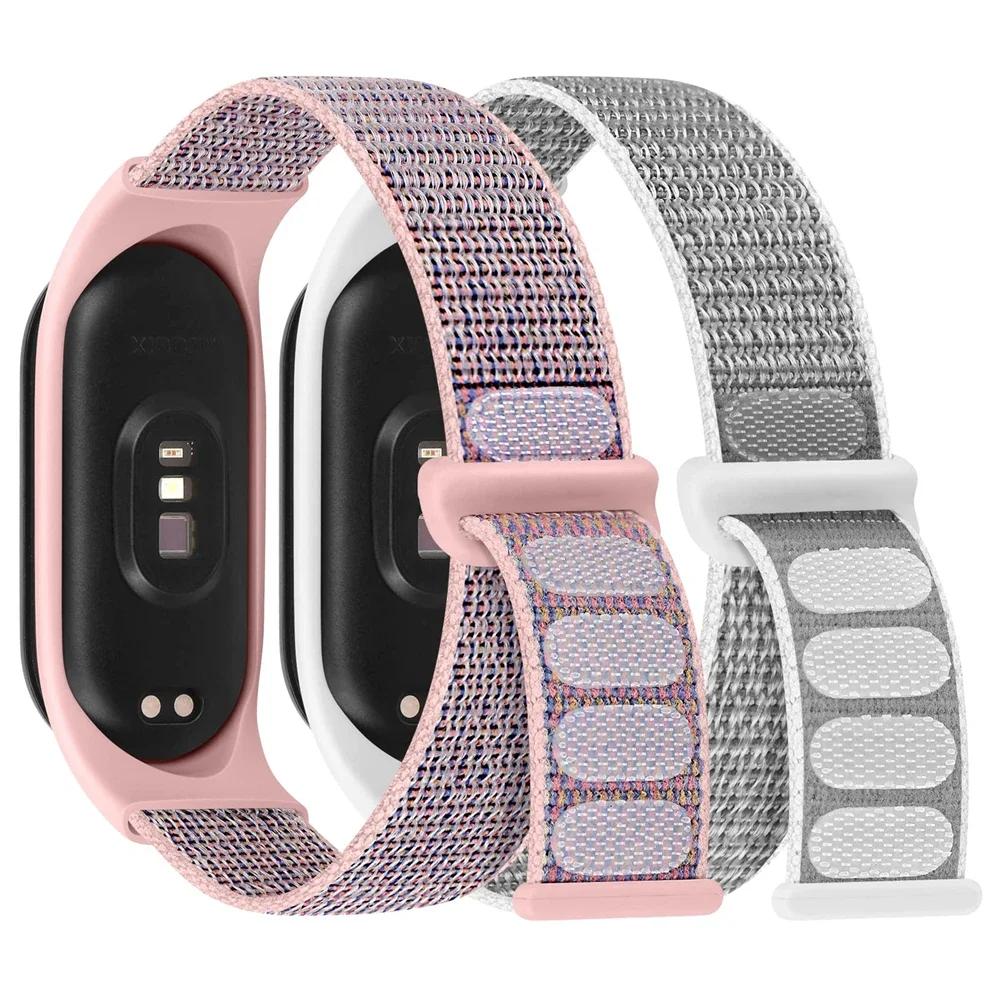 TEMU Juego de 2 correas de repuesto compatibles con Xiaomi /6/5/4/3, pulsera de nailon para 7, correa deportiva de para reloj inteligente Mi Band