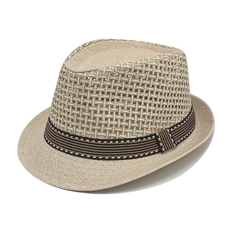 TEMU 1 Sombrero para Hombre, Sombrero Fedora, Malla Hueca Transpirable, Sombrero para , Protector Solar para Exteriores, Sombrero Transpirable