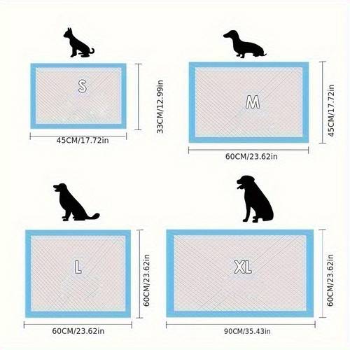 20/40/100pcs alèses pour chiots, spécialement conçues pour épaissir et très absorbantes, avec anti-fuite, adaptées à la des chiens. absorbantes, , apprentissage de la propreté pour chiens, alèses dapprentissage pour animaux de compagnie, anti-fuite