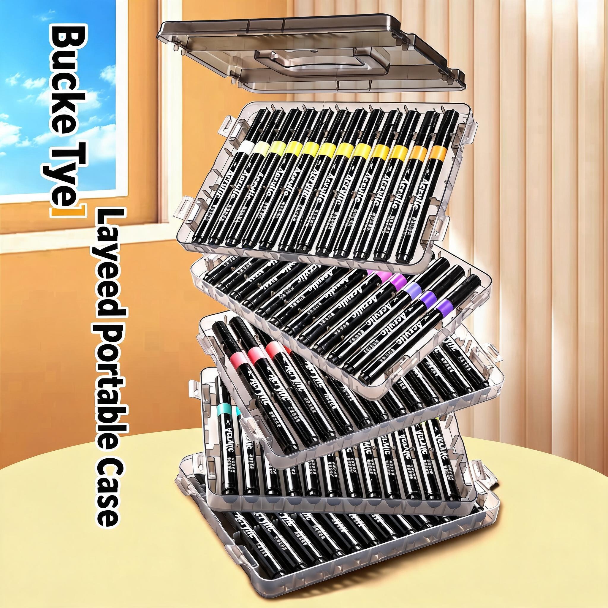 24/36/48 Color Quick-Drying Acrylic Marker Set