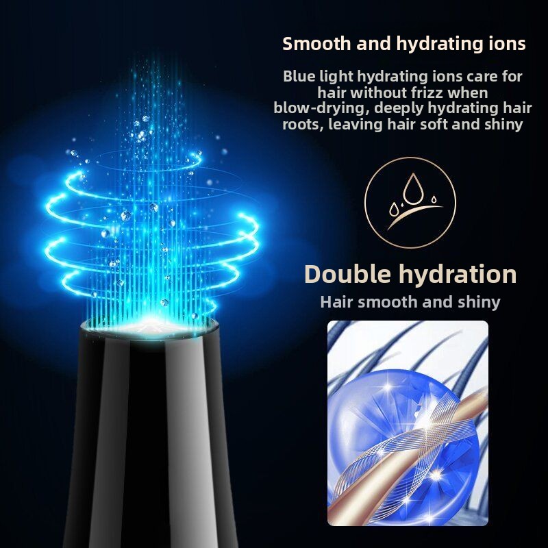 Secador Profesional para Salón y Hogar con Tecnología de Iones Negativos y Control Inteligente de Temperatura - Ajuste Caliente/Frío, Luz Azul para Sin Frizz y Secado Rápido - Compatible con Enchufe (110V) y Cuidado del Cabello