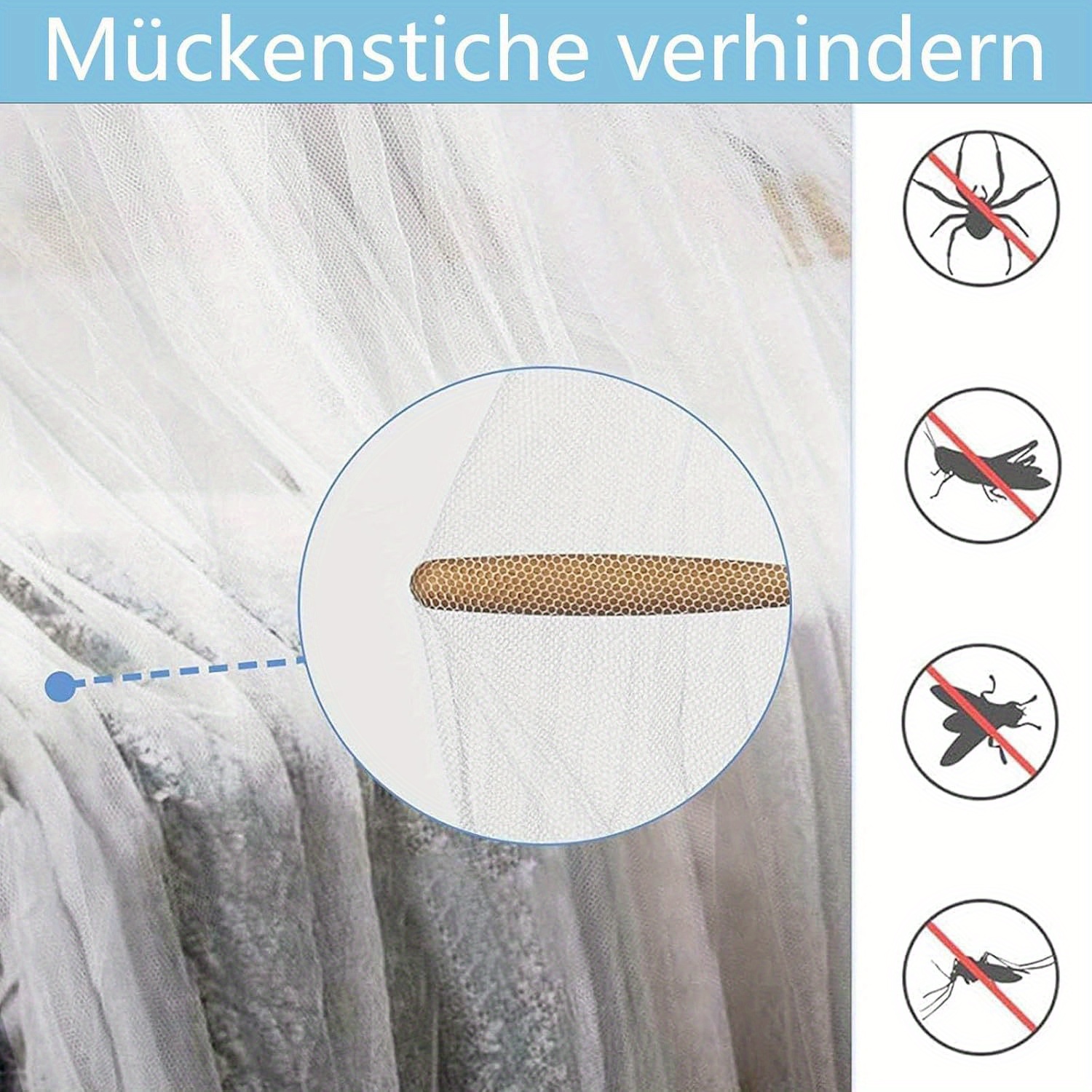 Zanzariera Letto Matrimoniale Extra Large - Protezione Insetti Eco-Friendly - Foto 9