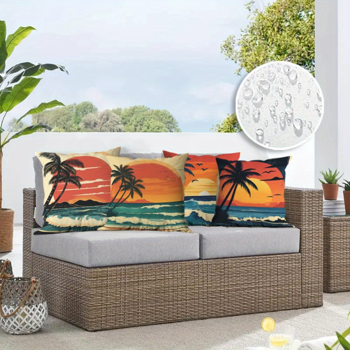 coastal tropical outdoor cushions machine Temu United Kingdom