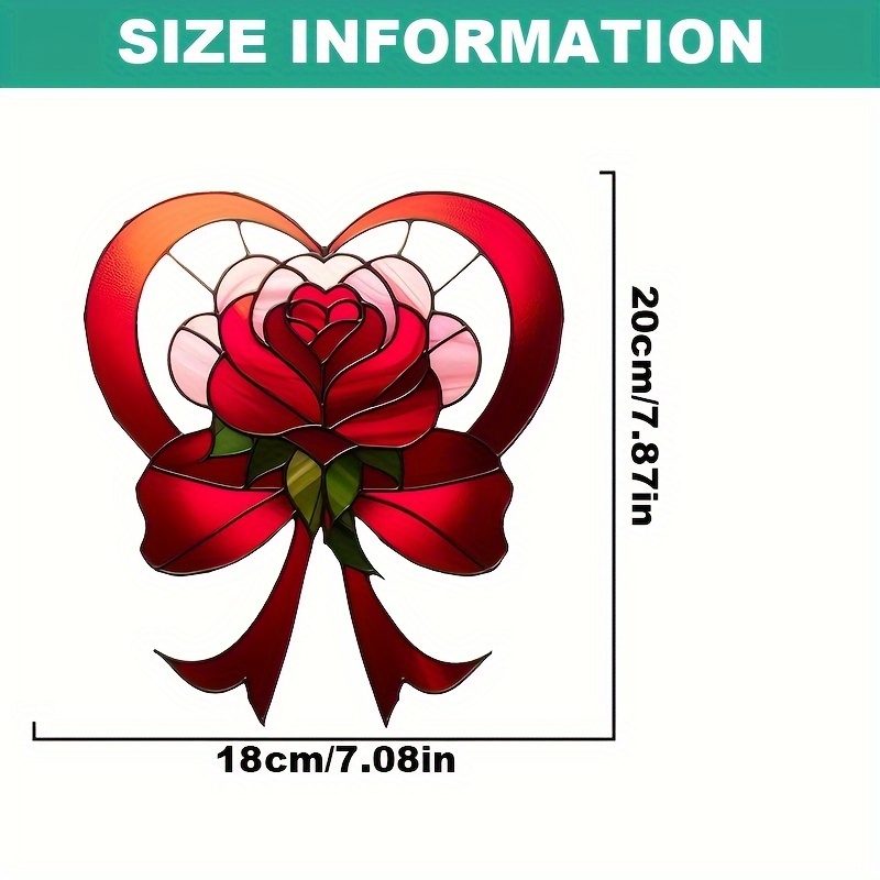 2d Flat, Suitable For 2d Flat Valentine's Day -shaped Sun , Round Acrylic Decoration, Suitable For Windows, Gardens, , And Walls- Perfect Romantic Gift., 2d Flat
