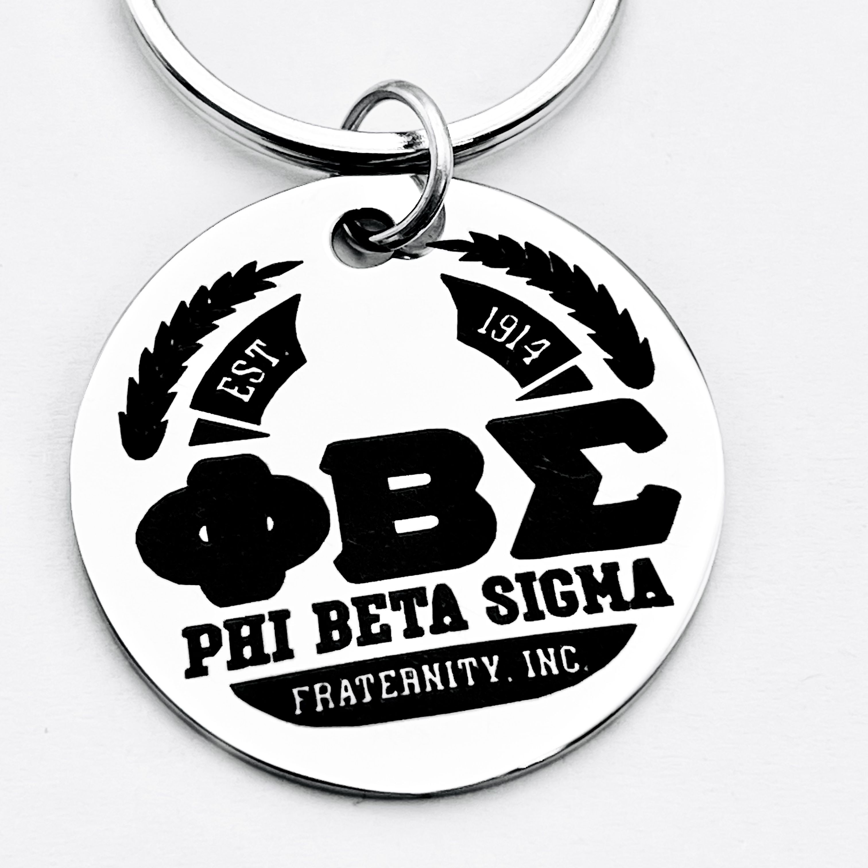 

Fraternity Stainless Steel Keychain - Contemporary Style, Perfect Gift For , Metal With Intricate Design