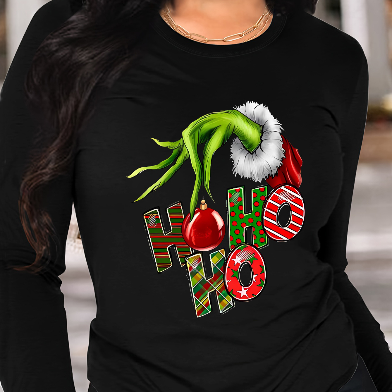 

Christmas , Long Sleeve Summer Tee, Women's Top