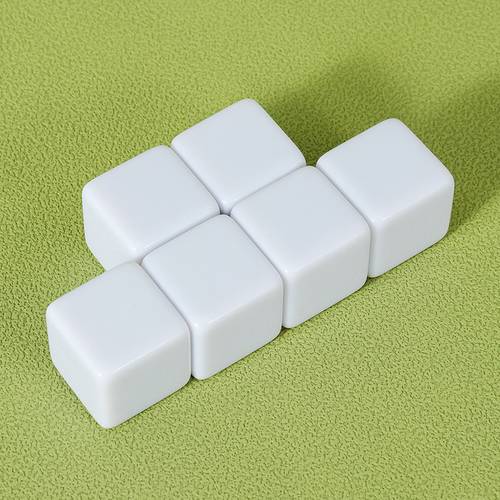 6pcs blank dice right angle 1 6cm 0 63inch colorful leisure table game props entertainment supplies acrylic for festival tmz