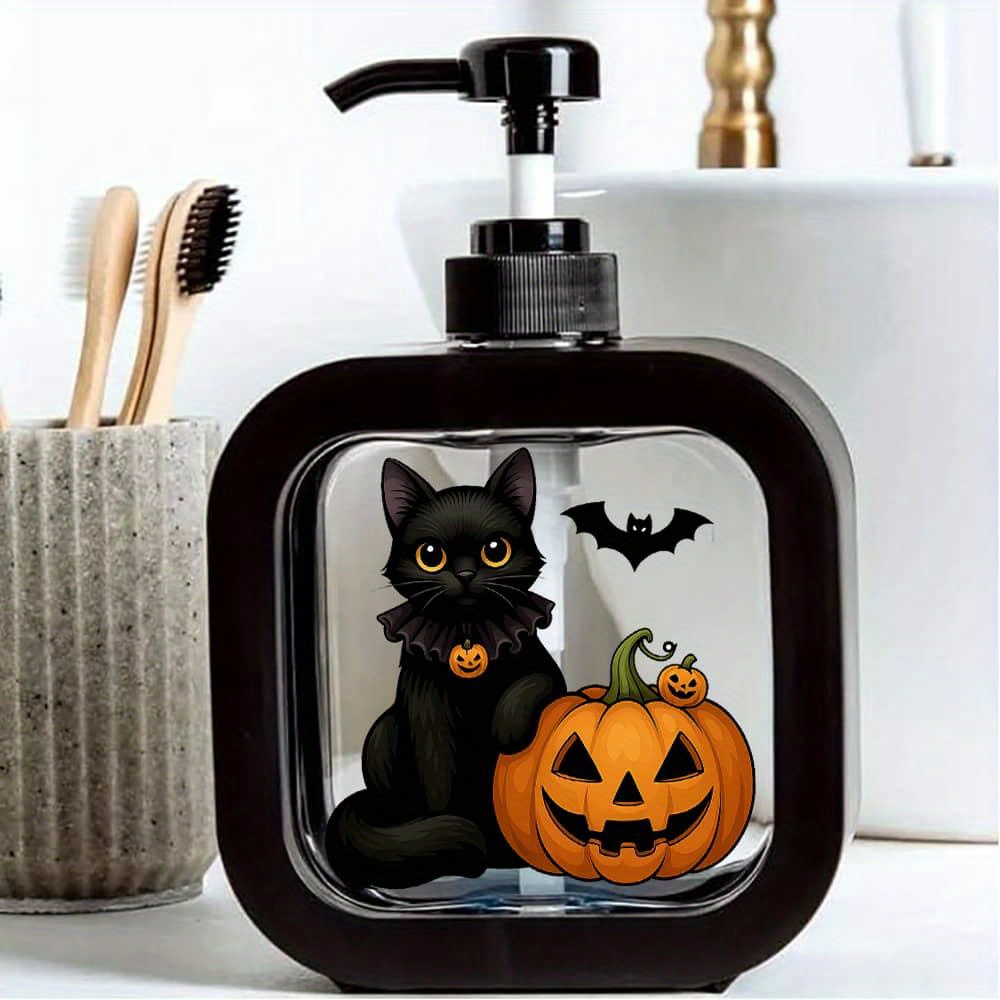 TEMU かわいいハロウィン石けんサー - 保湿ハンドソープポンプボトル バスルーム＆キッチンシンク用 - デコラティブ石けんサーセット ポンプ付き - 詰め替え可能な石けん容器 - バスルームアクセサリー＆キッチンシンクアクセサリーに最適