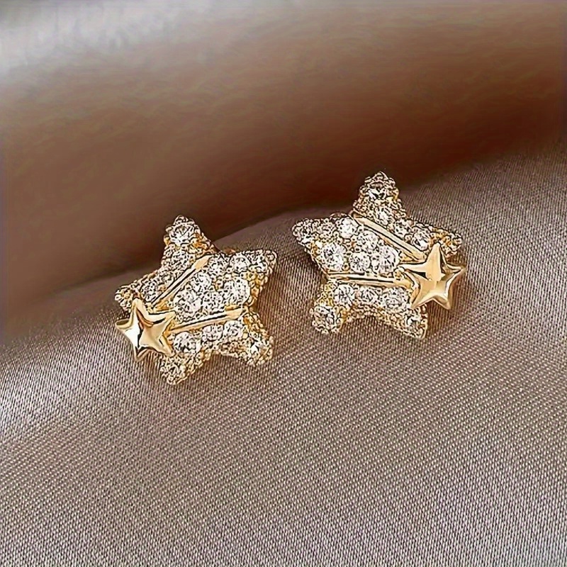 

-shaped Stud Earrings, Elegant Alloy Design With , Zinc Alloy, For And Gift , Suitable