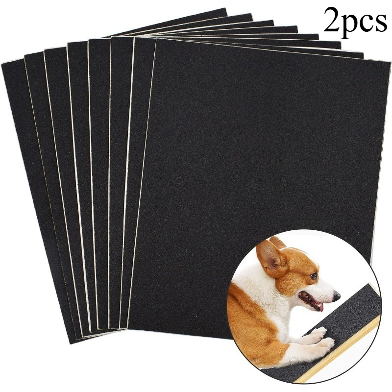 TEMU 2pcs Self-adhesive Dog Scratch Replacement Pads, Emery Paper Scratching Boards With Sticky Sandpaper For Nail Care, Trimming, Filing - Cat Claw