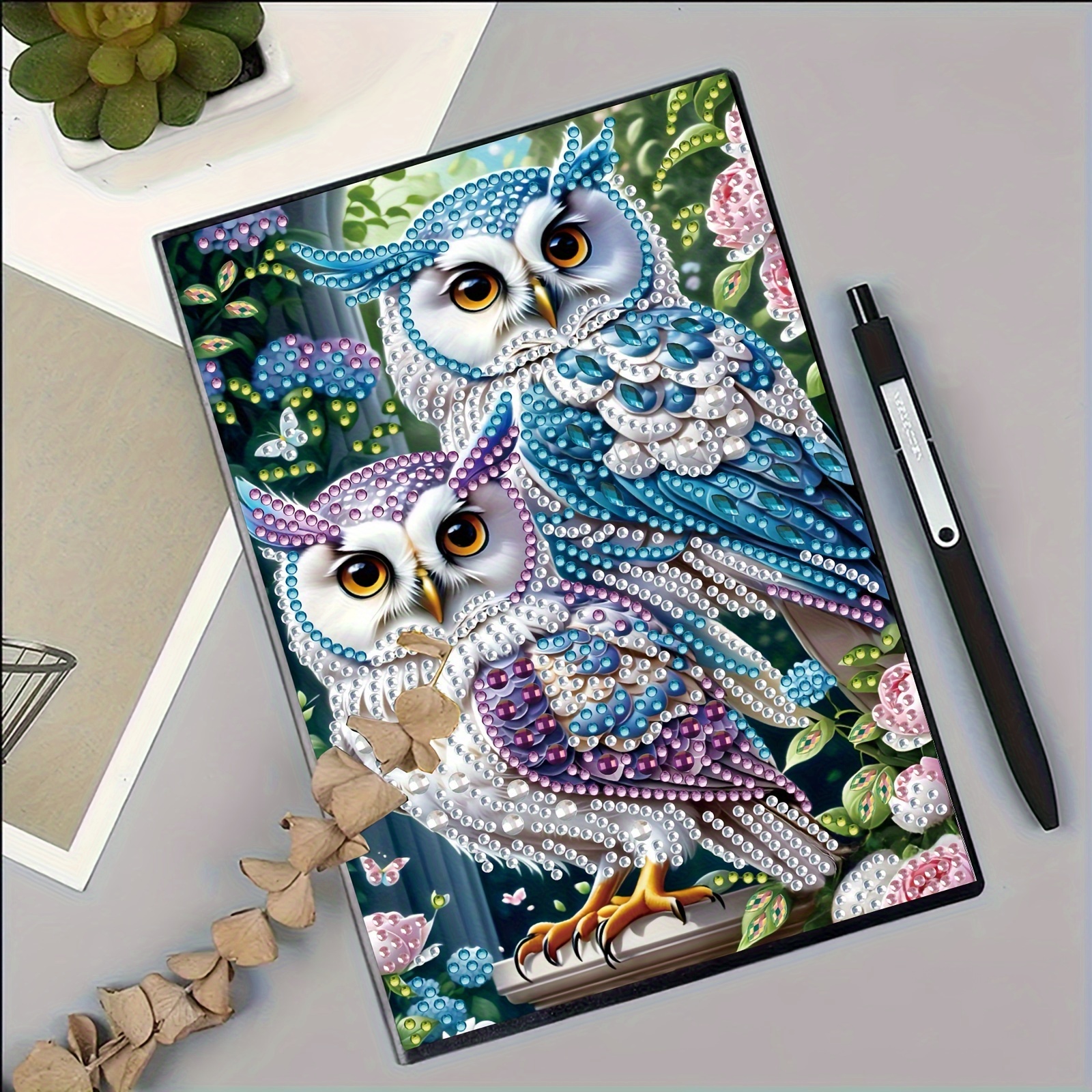 TEMU 1 Set Diy Diamond Painting Notebook - Windowside , 5.71 X 8.27 Inches - Creative Journal And Sketchbook For Adults, Arts And Crafts Materials,