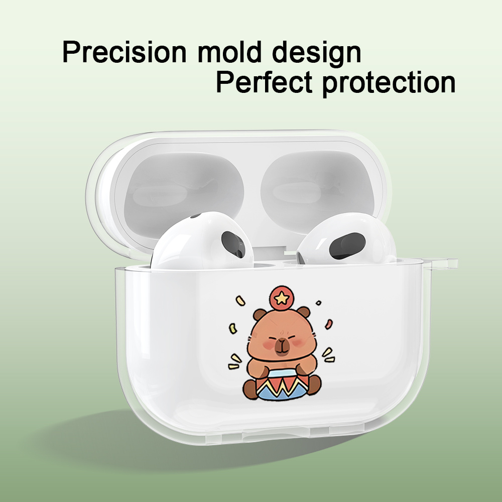 gradient bear with lanyard beads pattern 9452_r01 earphone case