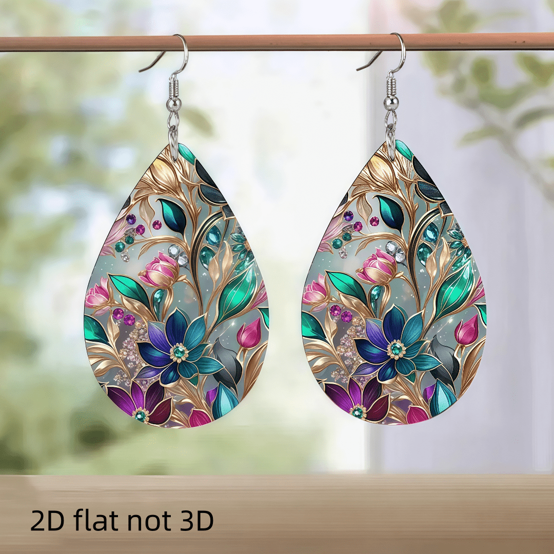 TEMU 2d Flat - A Pair Of Fashionable Earrings, 2d Graphic Design, Perfect Fusion Of Additions, Showcasing Visual Charm With Their Intricate And
