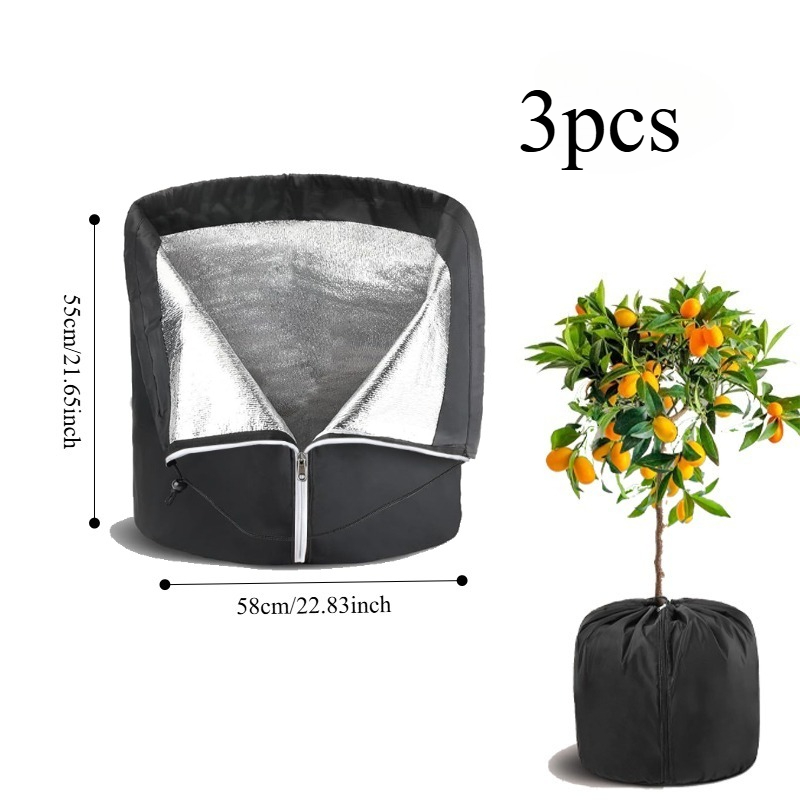 TEMU 3pcs Winter Pot Protectors - Warm Pot Covers For Outdoor Potted Plants, Flowers, Shrubs, And Trees; 3pcs Palm Root Protectors To Shield Plant In