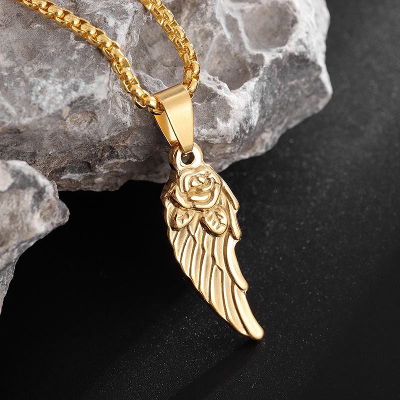 Fashionable Exquisite Wing Design Necklace, Unisex