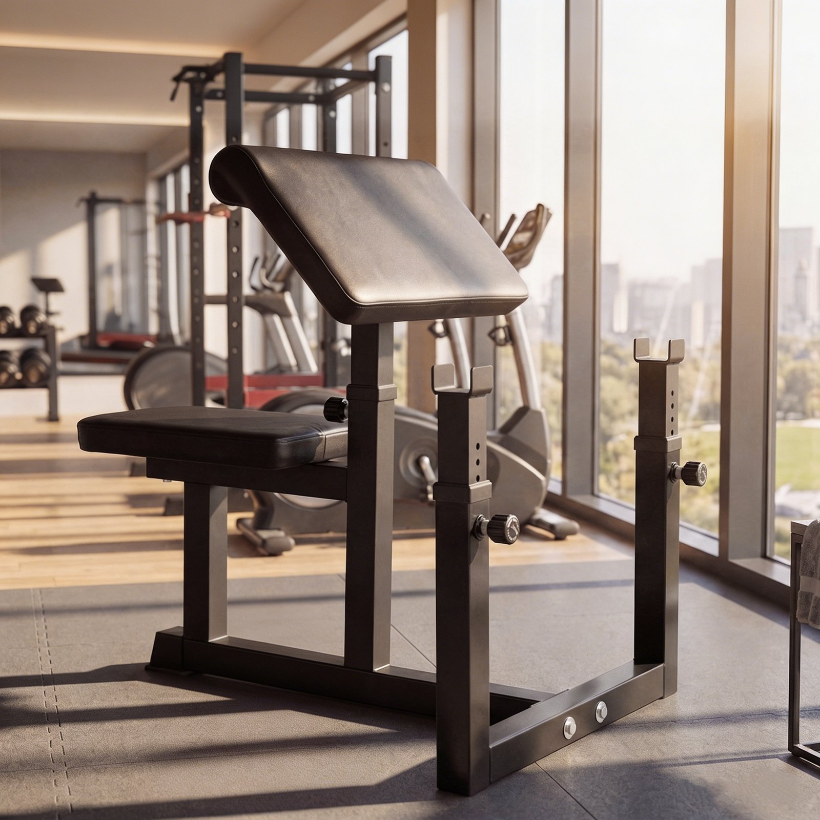 Temu preacher curl bench adjustable 300 lbs