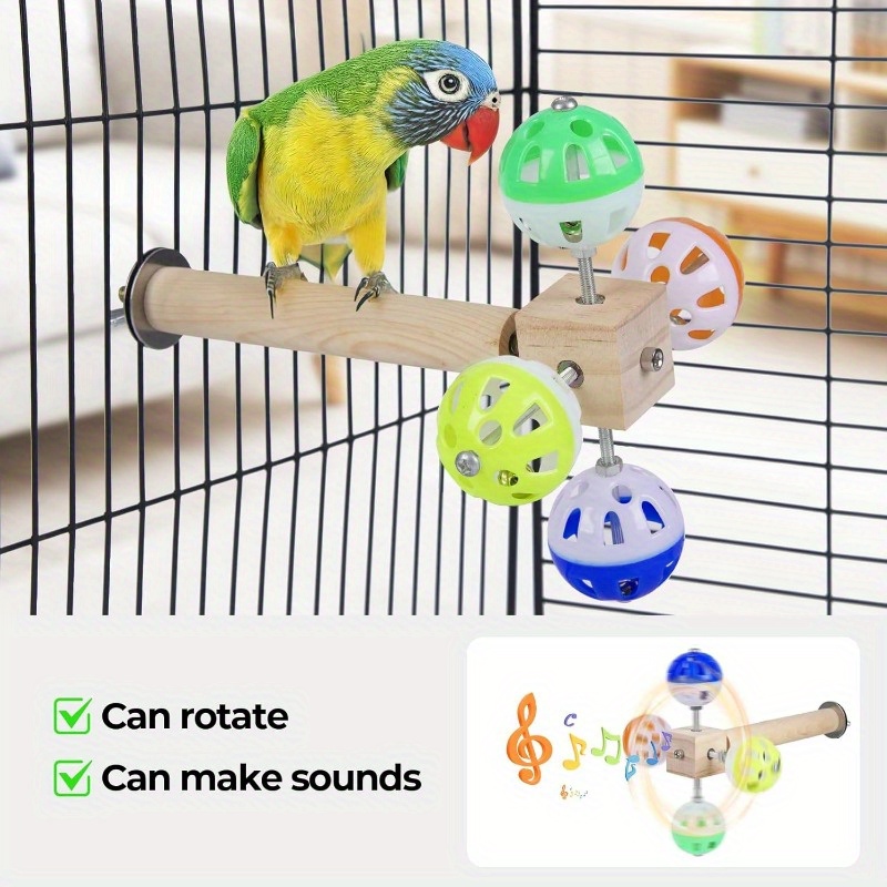 鳥用】回転ボール付きバードスタンド オウム用おもちゃ パイ オウ ド