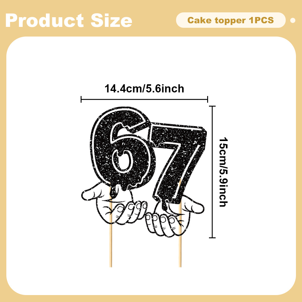 6- Birthday Cake Decoration | Black Themed Party Supplies, Material, No Needed, Halloween, Christmas