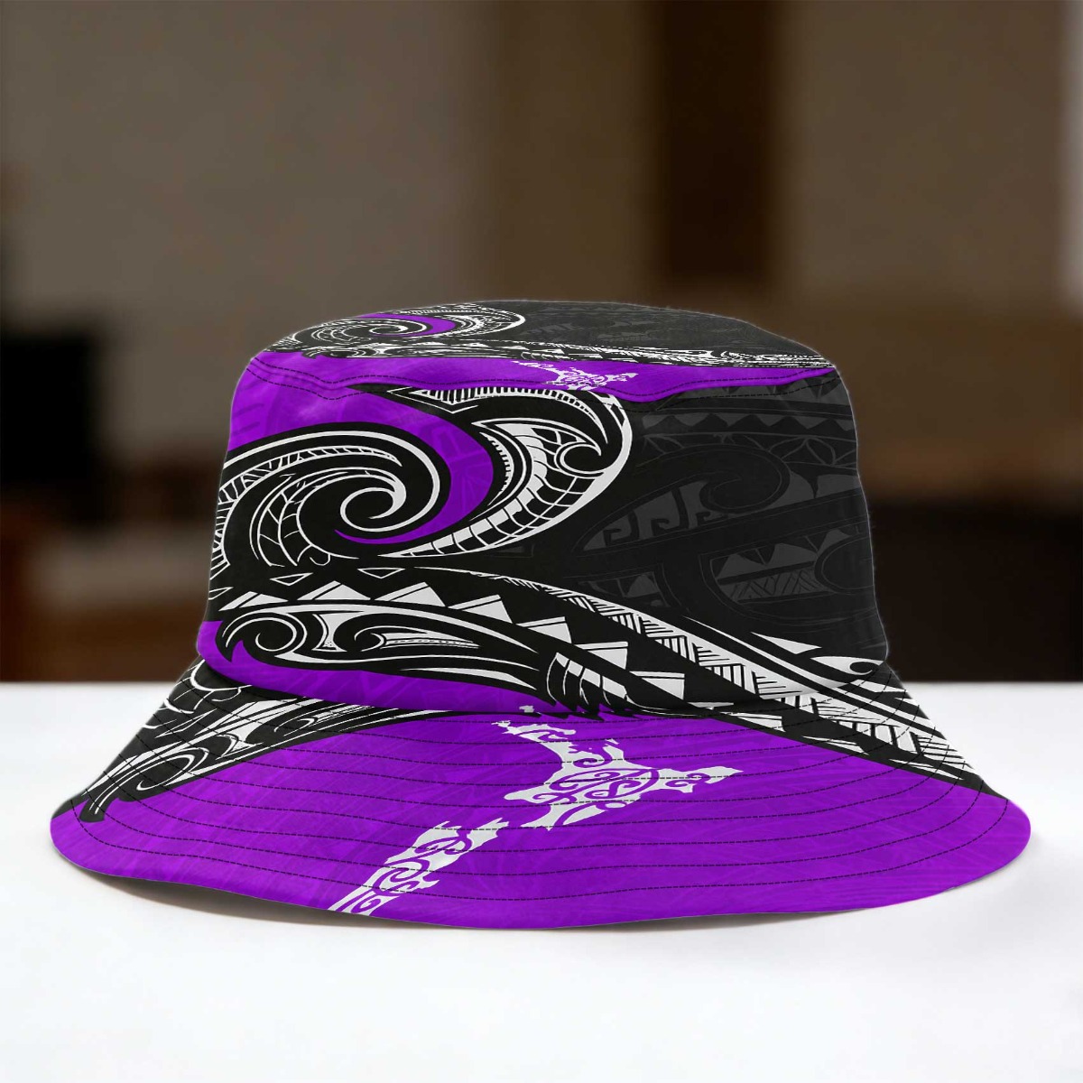 TEMU 1pc Maori New Zealand Graphic Ethnic & Tribal Style Fisherman Hat Street Style Niche Large Head Size Artistic Hand Washable Ideal For Back-to-