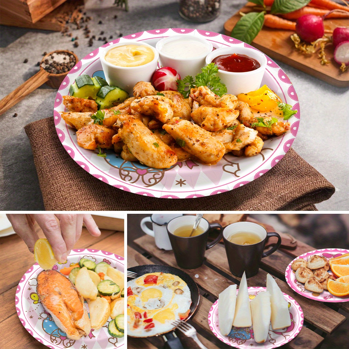 conjunto cubiertos desechables melody 30 piezas suministros Temu