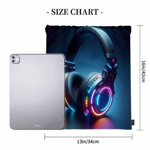 1pc gaming headset with colorful over ear wireless headphones noise cancelling mic backpack durable oxford fabric portable multi pocket suitable for gym travel sports