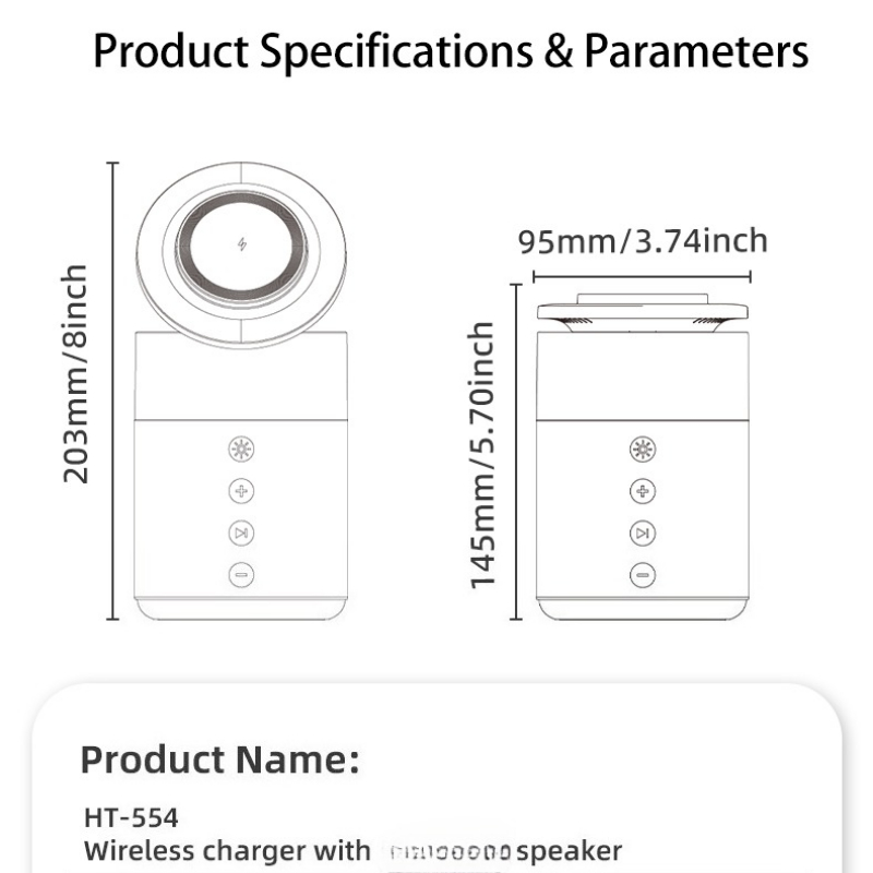 A Multifunctional Magnetic Wireless Charging Dock That Includes a Speaker And Night Light, Designed for Fast Charging of for Iphone, Iwatch, And Airpods, Perfect As a Birthday Or Christmas Present for Loved Ones