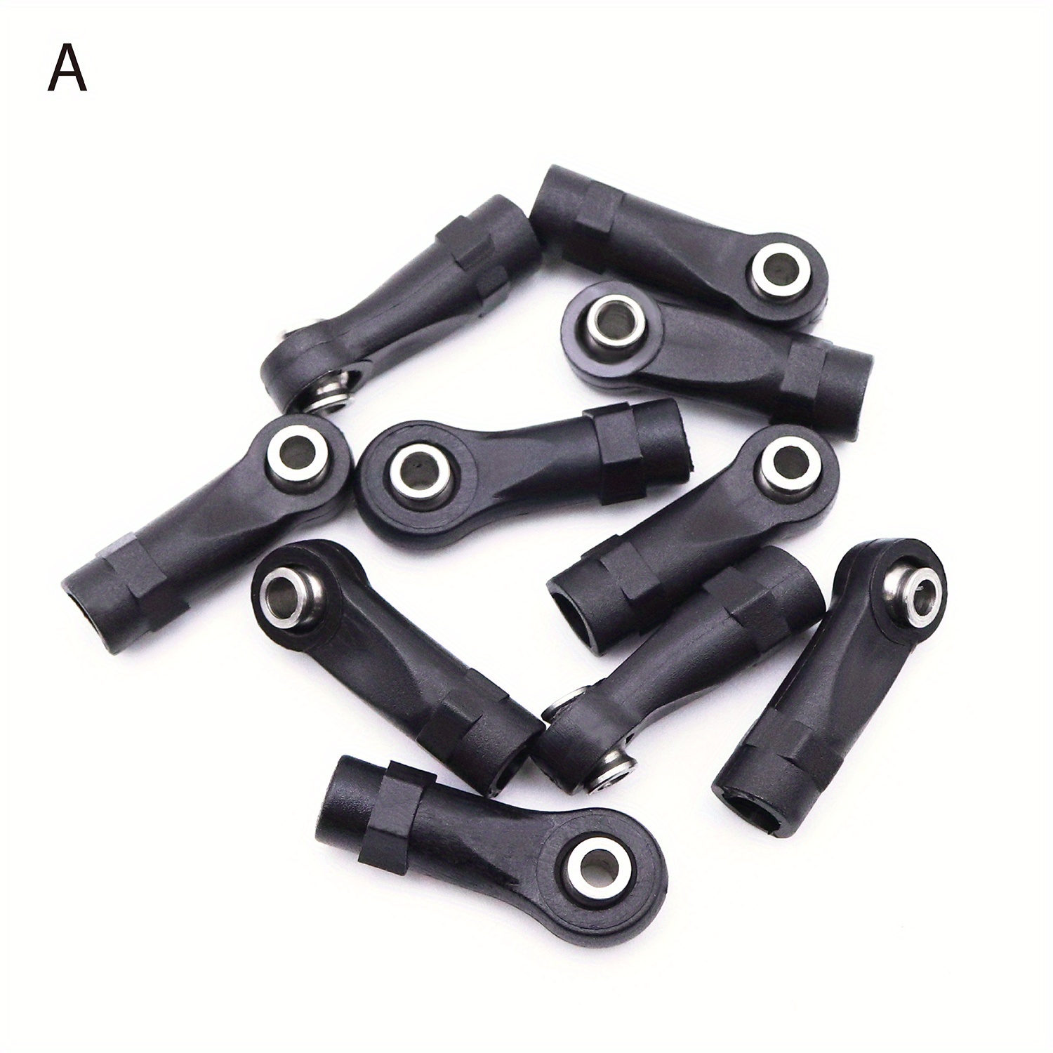 Image of 10pcs M3 Rod Ends Heads Plastic Straight Bent Link Balls Joint For 1/ 10 Rc Crawler Scx10 D90 Trx4 Trx6 Upgrade Part