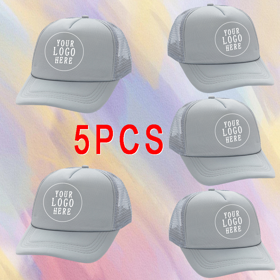 TEMU 5pcs Set, Unisex Mesh Baseball Cap, Customizable With Logo And Image, Suitable For Weddings, , Bridesmaids, Truck Drivers, Holidays, Valentine's