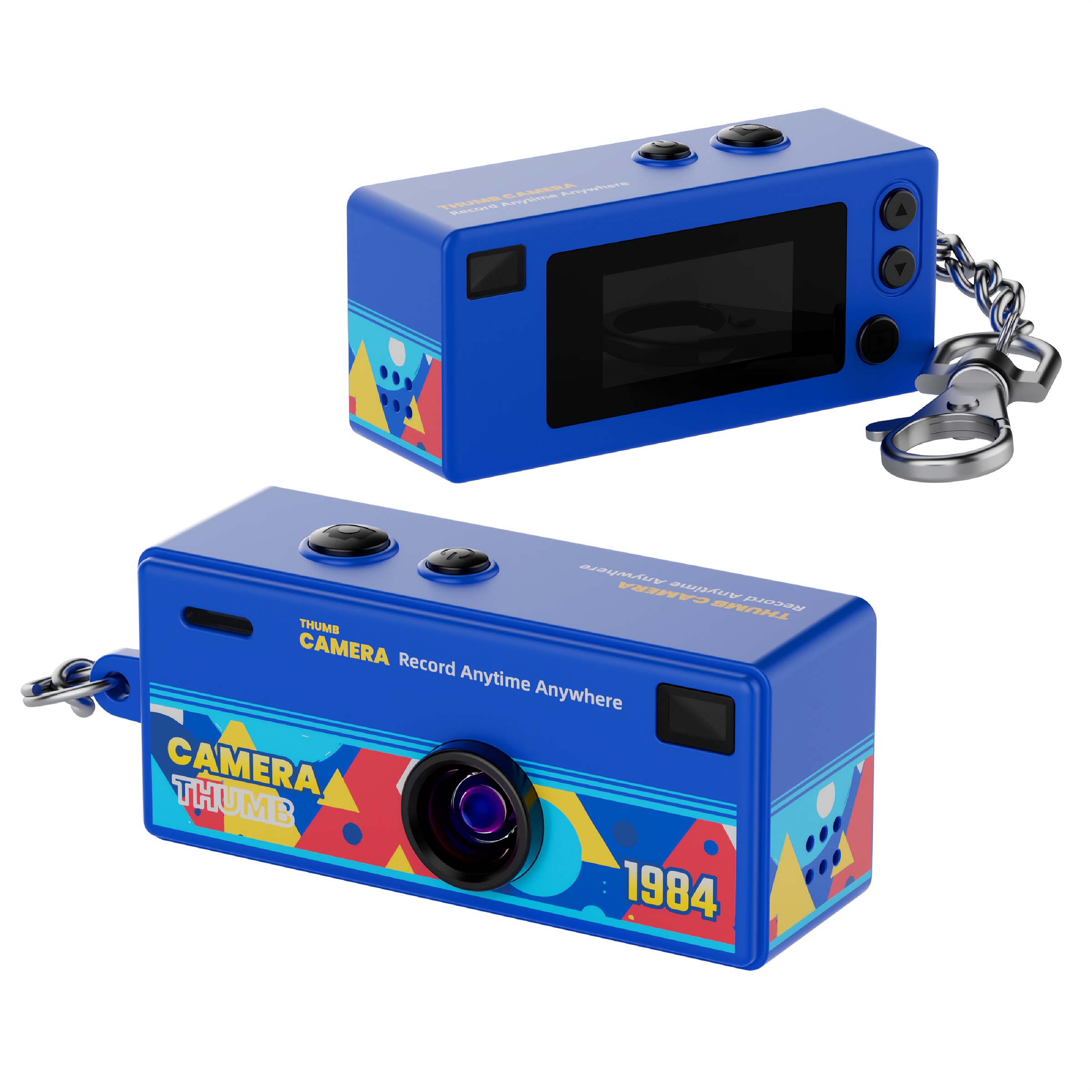 Cámara de dedo, 1080P/FHD | Lente gran angular de 60° con enfoque automático AF y flash, cámara portátil con pantalla LCD | Ideal para vlogs, viajes y la vida diaria, ranura para tarjeta TF, regalo perfecto para la escuela, cumpleaños y días festivos
