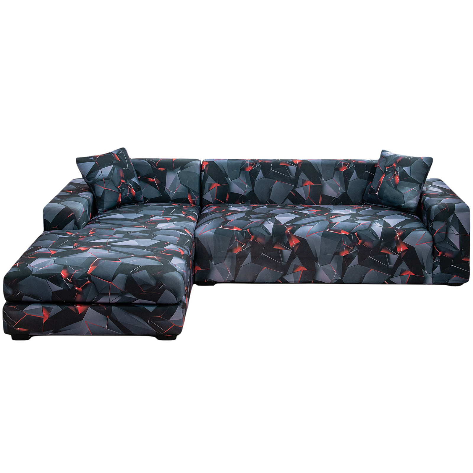 5d L-shaped Sofa Covers For 3+3 Seater With 2 Pillow Cases - Soft Fabric Cover, Durable And Room Protector Slipcovers, Slipcover Perfect For Sectional Sofas, Corner Sofa