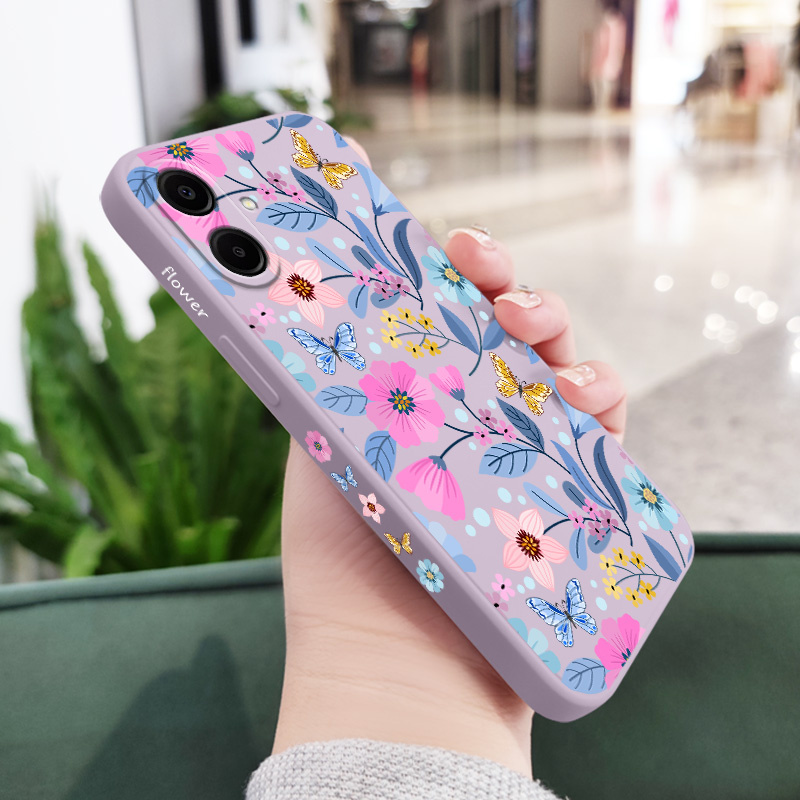 TEMU Funda para Teléfono: Funda con Diseño Floral para for Samsung for Galaxy A07, Carcasa Suave con Protección contra Caídas
