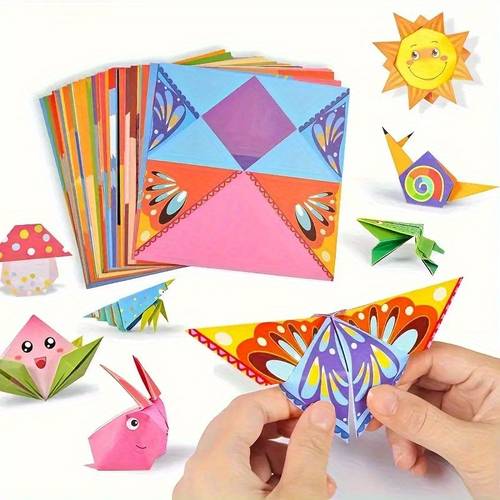 54pcs animal origami kit paper folding art and craft projects beginner training with step by step manual magic from to a creative gift for kids aged 3 and up suitable for classroom and