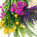 12pcs spring outdoor artificial flower plants anti uv plants plastic artificial flower plants outdoor indoor autumn flowers artificial decoration for weddings