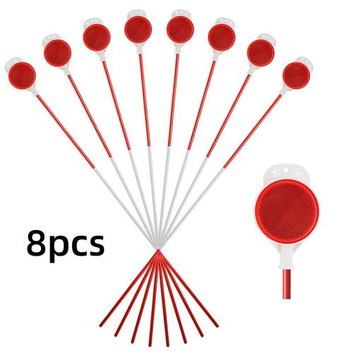 8pcs driveway reflectors markers for snow plowing 36 48 reflective driveway steel metal reflective post double sided high design