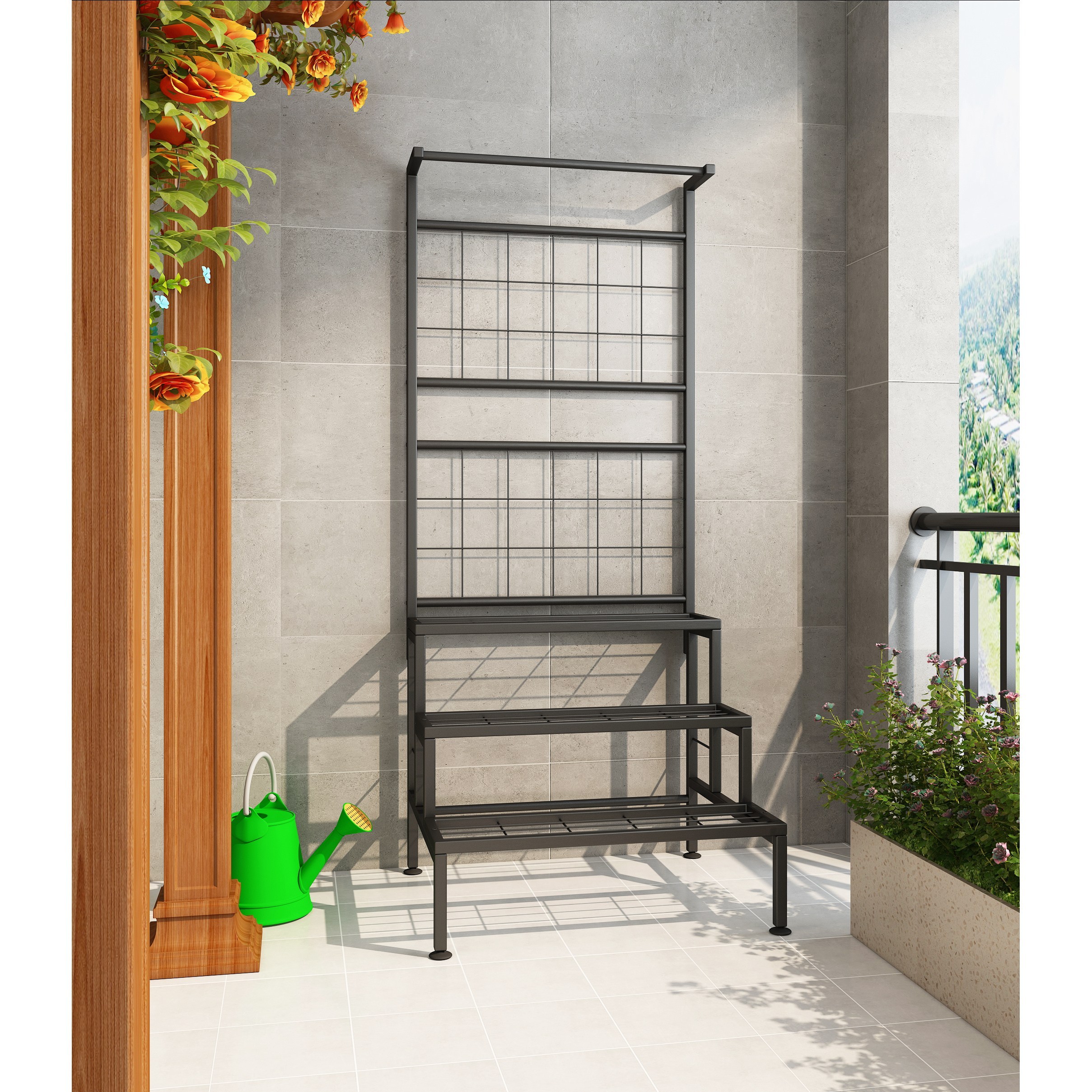 plant stand 3 tier hanging shelves flower pot organizer - Temu