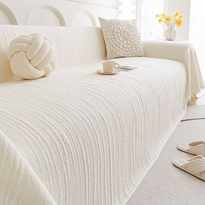 TEMU 1pc Of Simple Cream-style Sofa Cover, A Soft And Comfortable Sofa Protector, In 1pc, Pet-friendly, Suitable For Home Decor In Bedrooms, Living