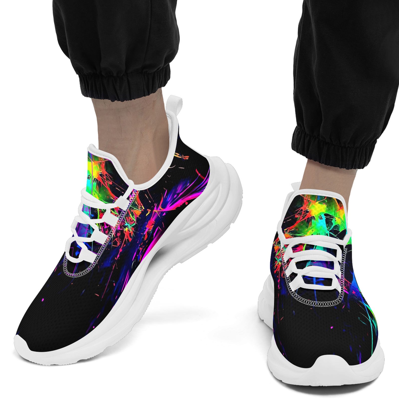 Men's Vibrant Running Shoes with Midsole Suspension Technology