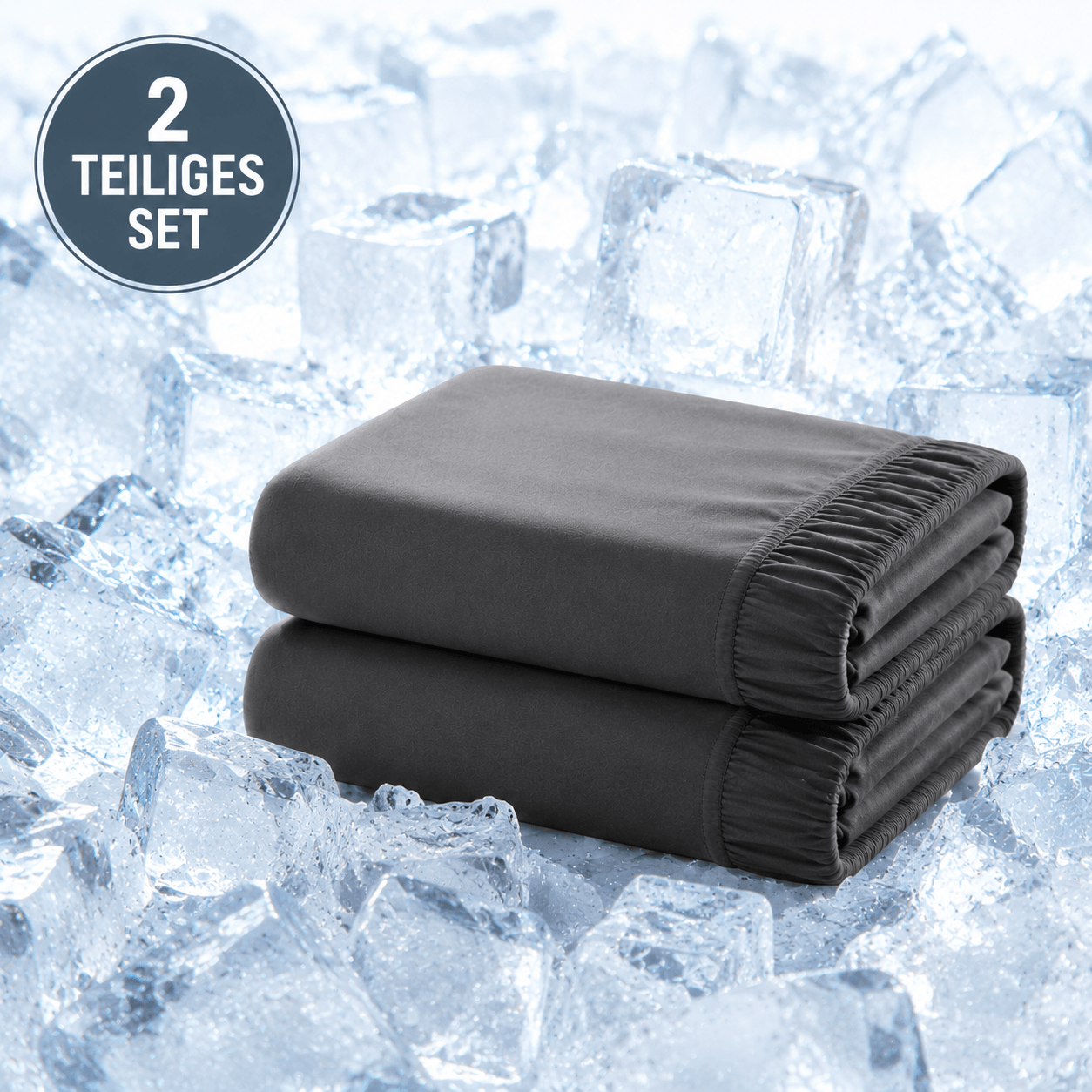 2pcs Fitted Sheet Set Cooling Sheet Polyester Ultra Machine Washable For Mattress