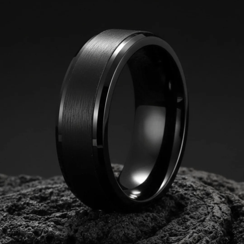 TEMU 8mm Men's And Women's Fashionable Steel Rings Are Unique Gifts For Friendship, Birthdays, Weddings, Graduation Ceremonies, And Christmas.